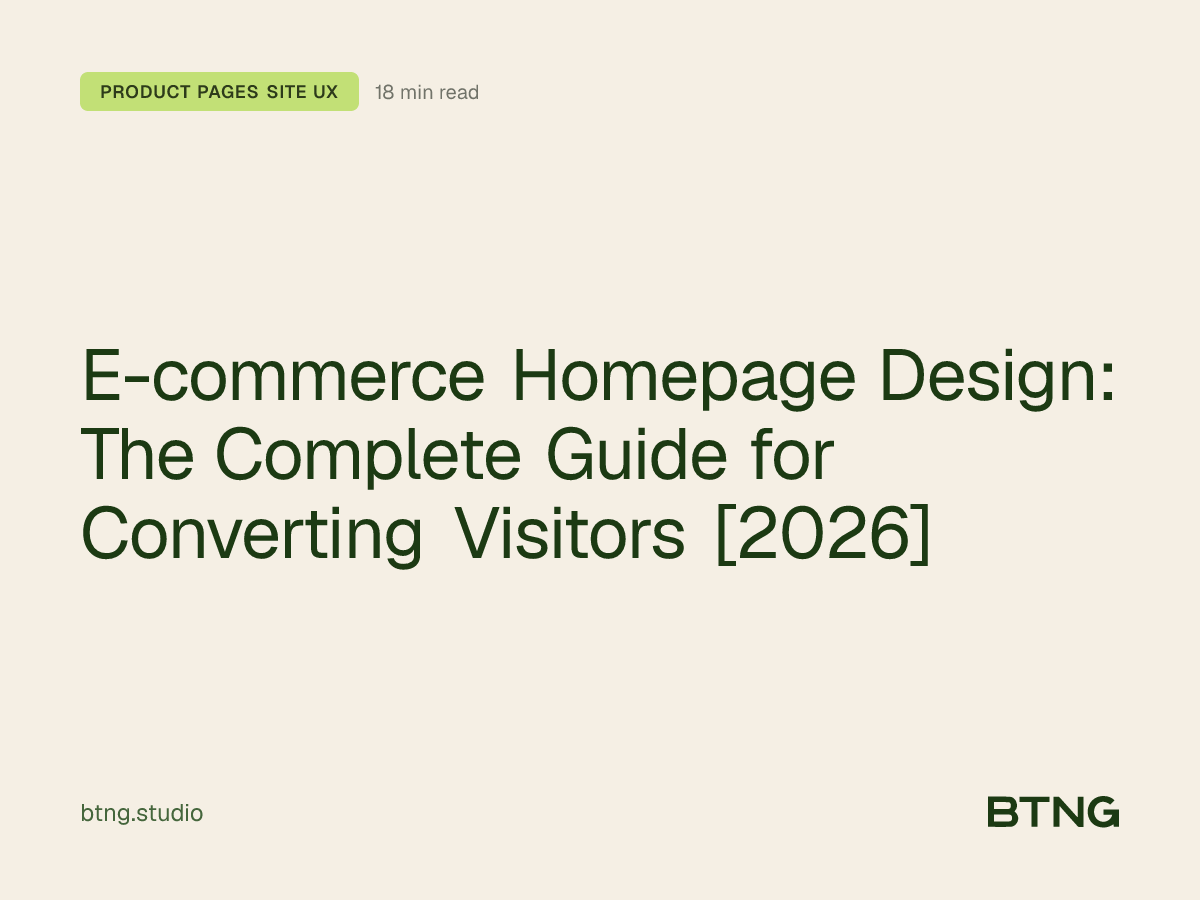 E-commerce Homepage Design: The Complete Guide for Converting Visitors [2026]