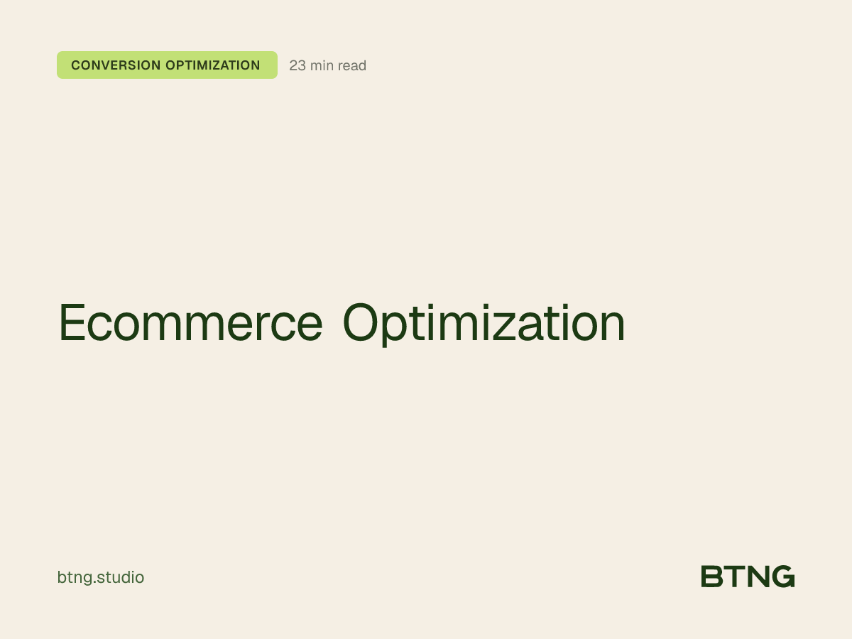 Ecommerce Optimization