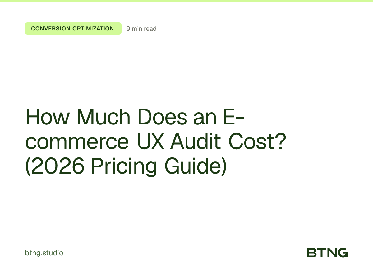 How Much Does an E-commerce UX Audit Cost? (2026 Pricing Guide)