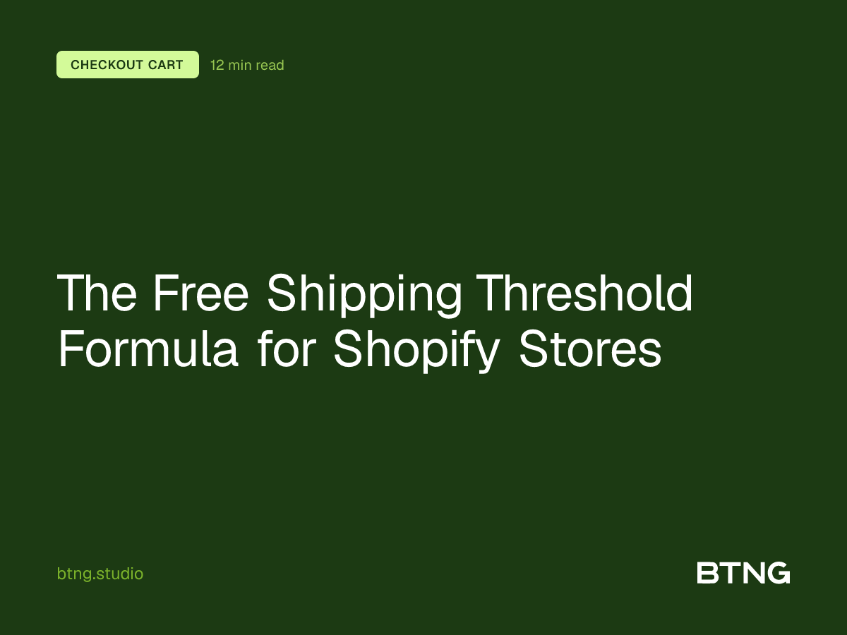The Free Shipping Threshold Formula for Shopify Stores