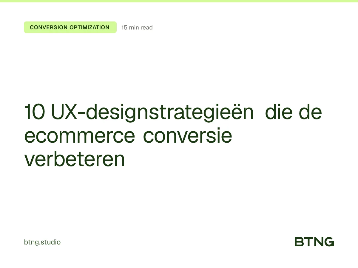 10 UX-designstrategieën die de ecommerce conversie verbeteren