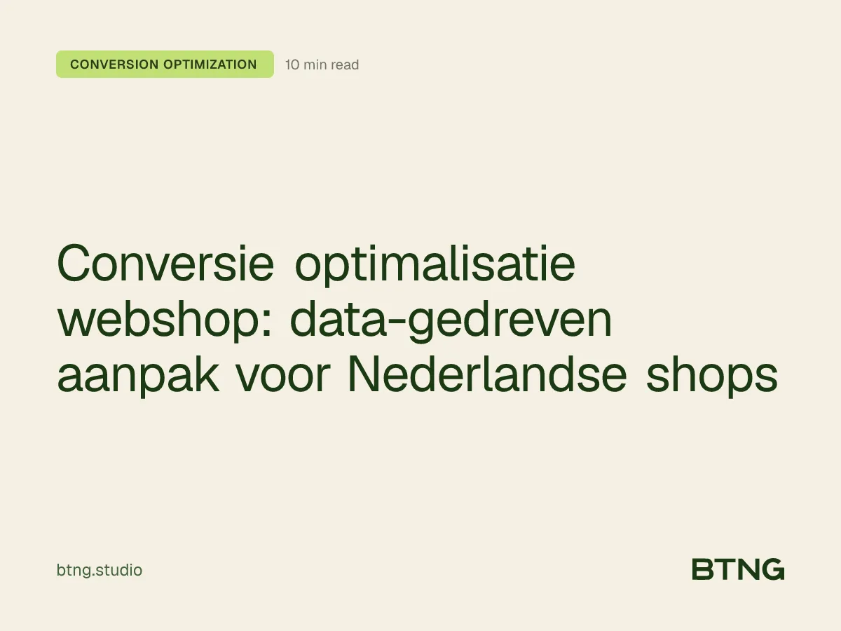 Conversie optimalisatie webshop: data-gedreven aanpak voor Nederlandse shops