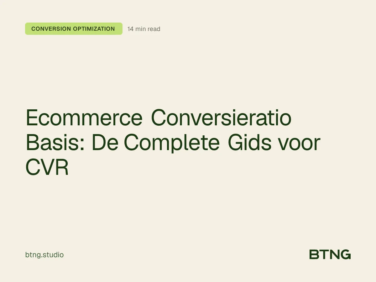 Ecommerce Conversieratio Basis: De Complete Gids voor CVR