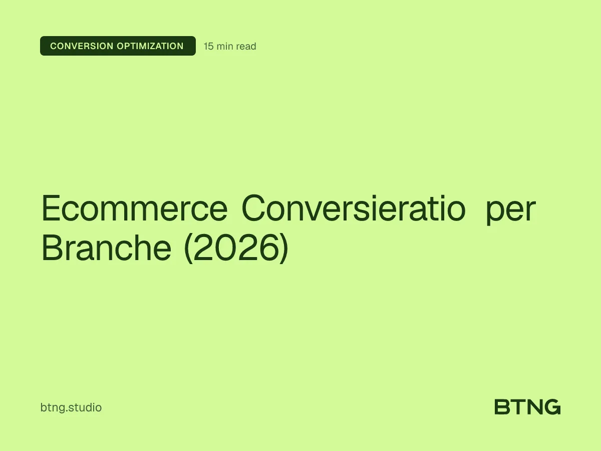 Ecommerce Conversieratio per Branche (2026)