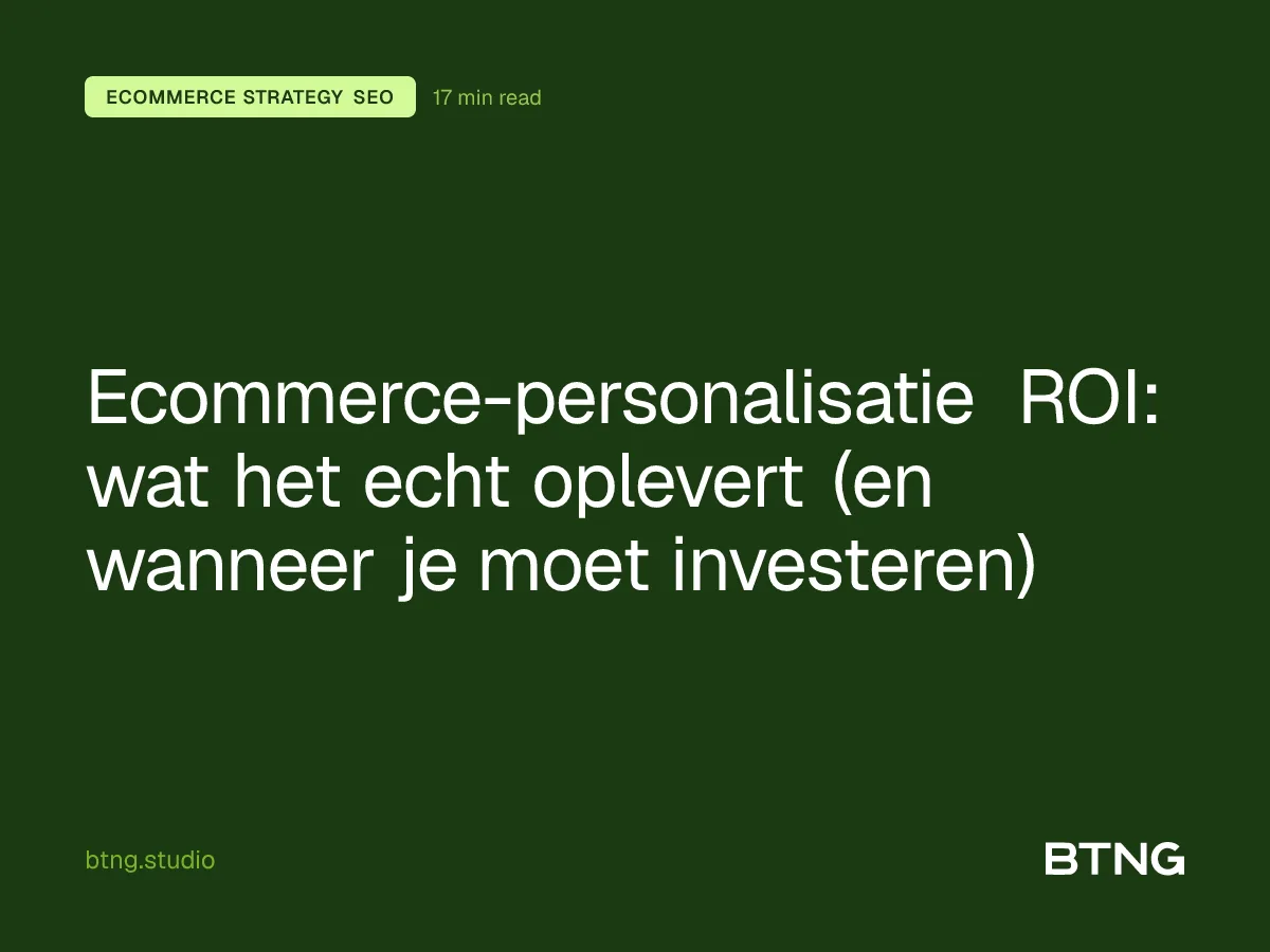 Ecommerce-personalisatie ROI: wat het echt oplevert (en wanneer je moet investeren)
