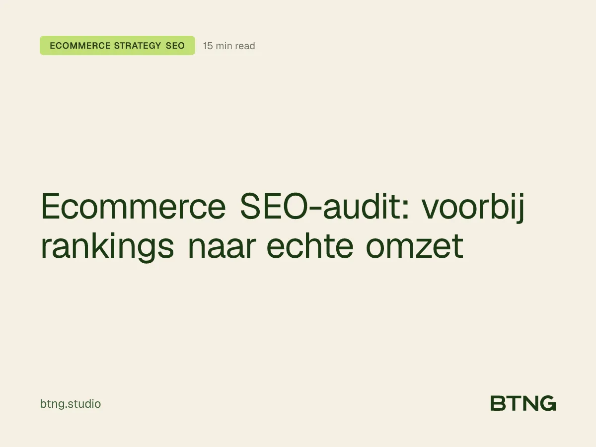 Ecommerce SEO-audit: voorbij rankings naar echte omzet