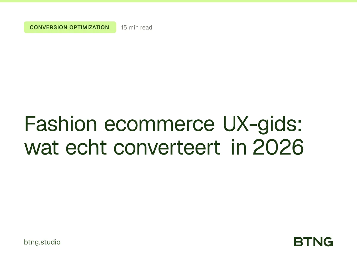 Fashion ecommerce UX-gids: wat echt converteert in 2026