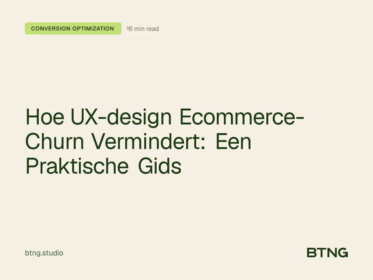 Hoe UX-design Ecommerce-Churn Vermindert: Een Praktische Gids