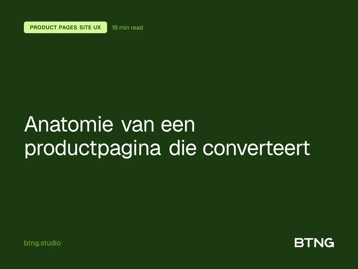 Anatomie van een productpagina die converteert