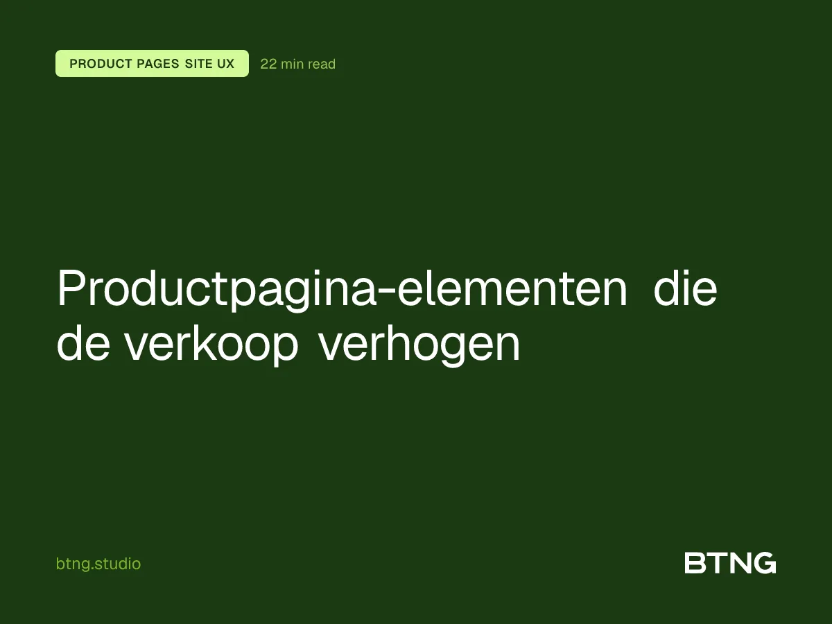 Productpagina-elementen die de verkoop verhogen