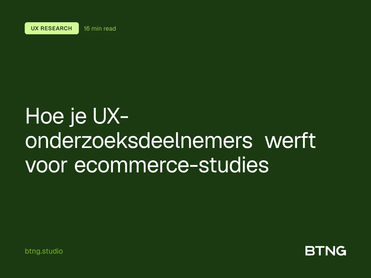 Hoe je UX-onderzoeksdeelnemers werft voor ecommerce-studies