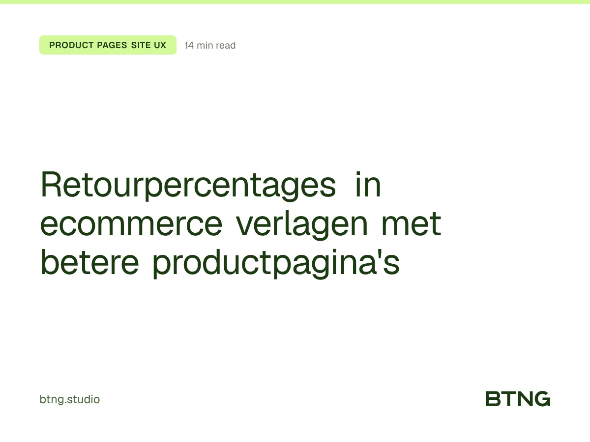 Retourpercentages in ecommerce verlagen met betere productpagina's