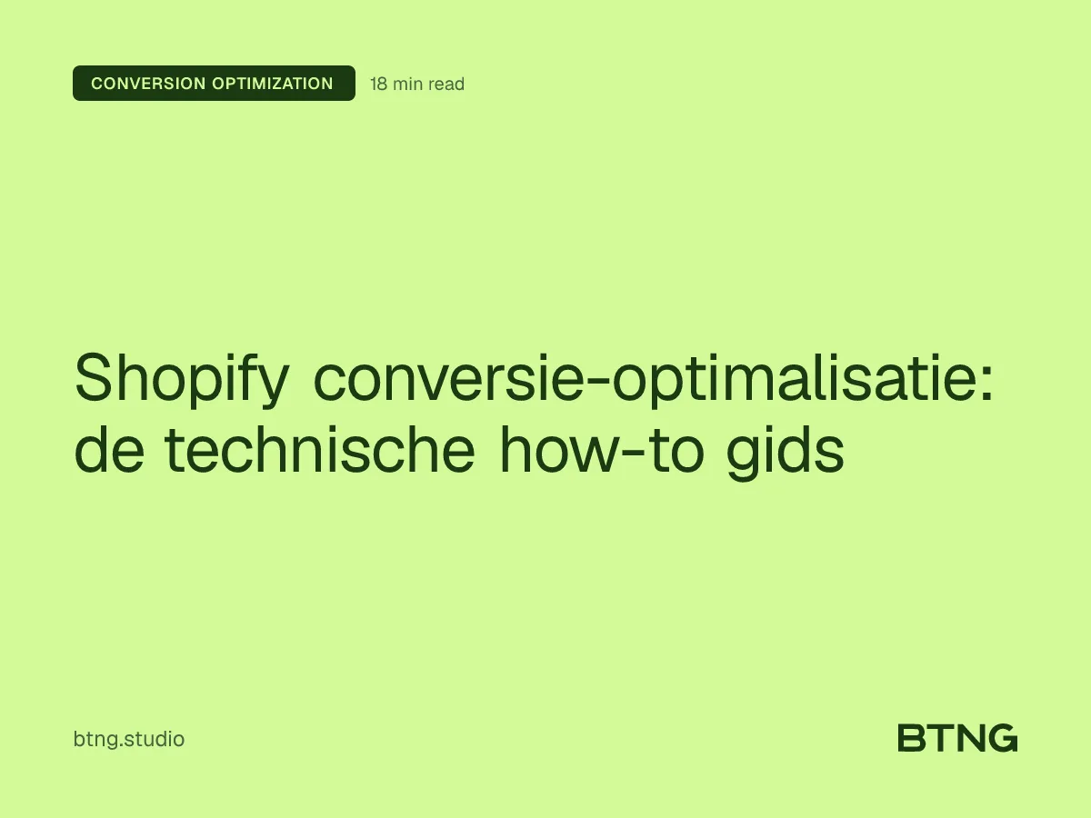 Shopify conversie-optimalisatie: de technische how-to gids
