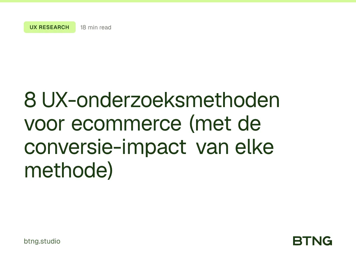 8 UX-onderzoeksmethoden voor ecommerce (met de conversie-impact van elke methode)