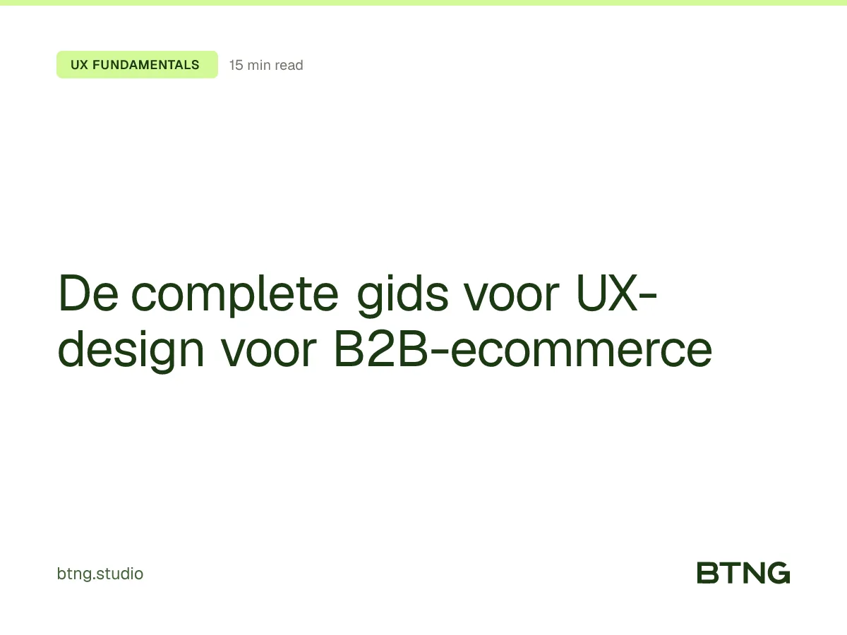 De complete gids voor UX-design voor B2B-ecommerce