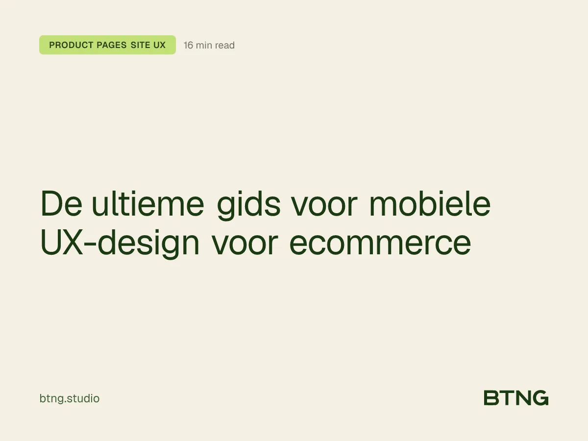 De ultieme gids voor mobiele UX-design voor ecommerce