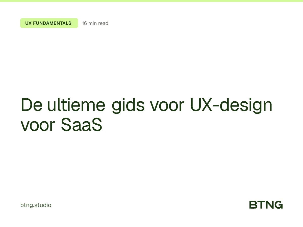 De ultieme gids voor UX-design voor SaaS