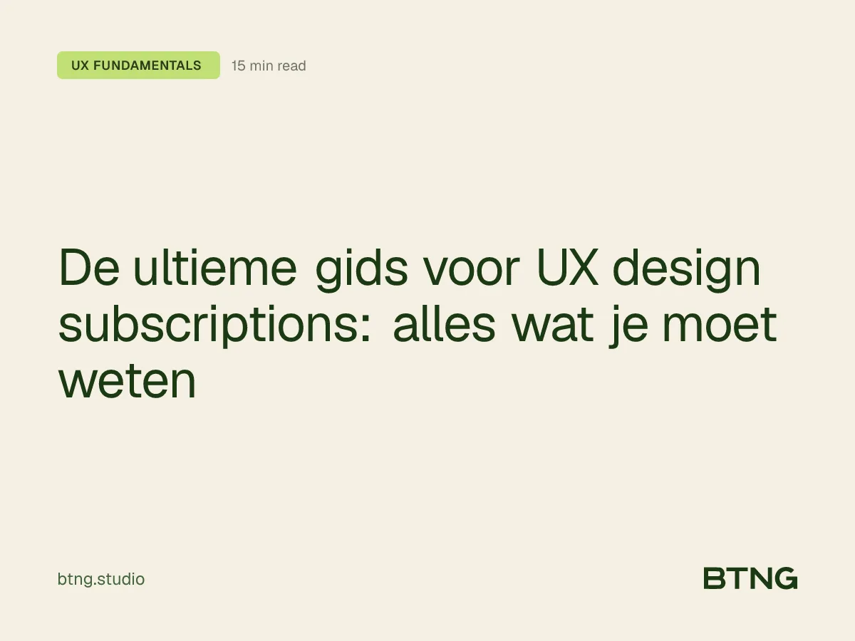 De ultieme gids voor UX design subscriptions: alles wat je moet weten