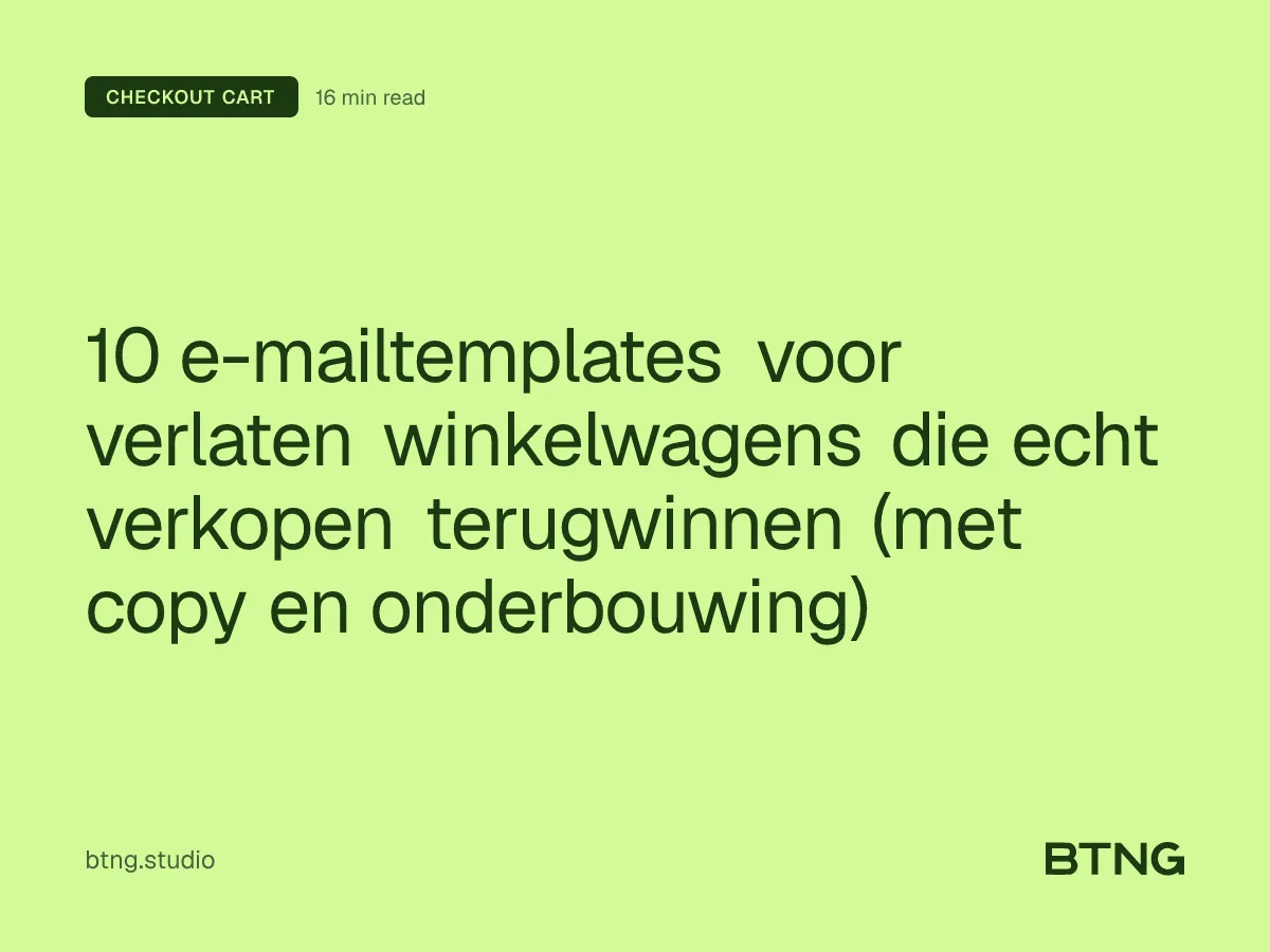 10 e-mailtemplates voor verlaten winkelwagens die echt verkopen terugwinnen (met copy en onderbouwing)