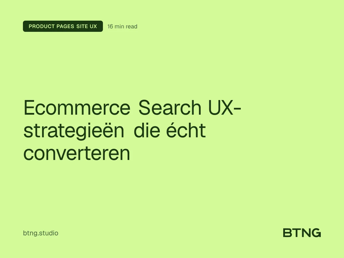 Ecommerce Search UX-strategieën die écht converteren