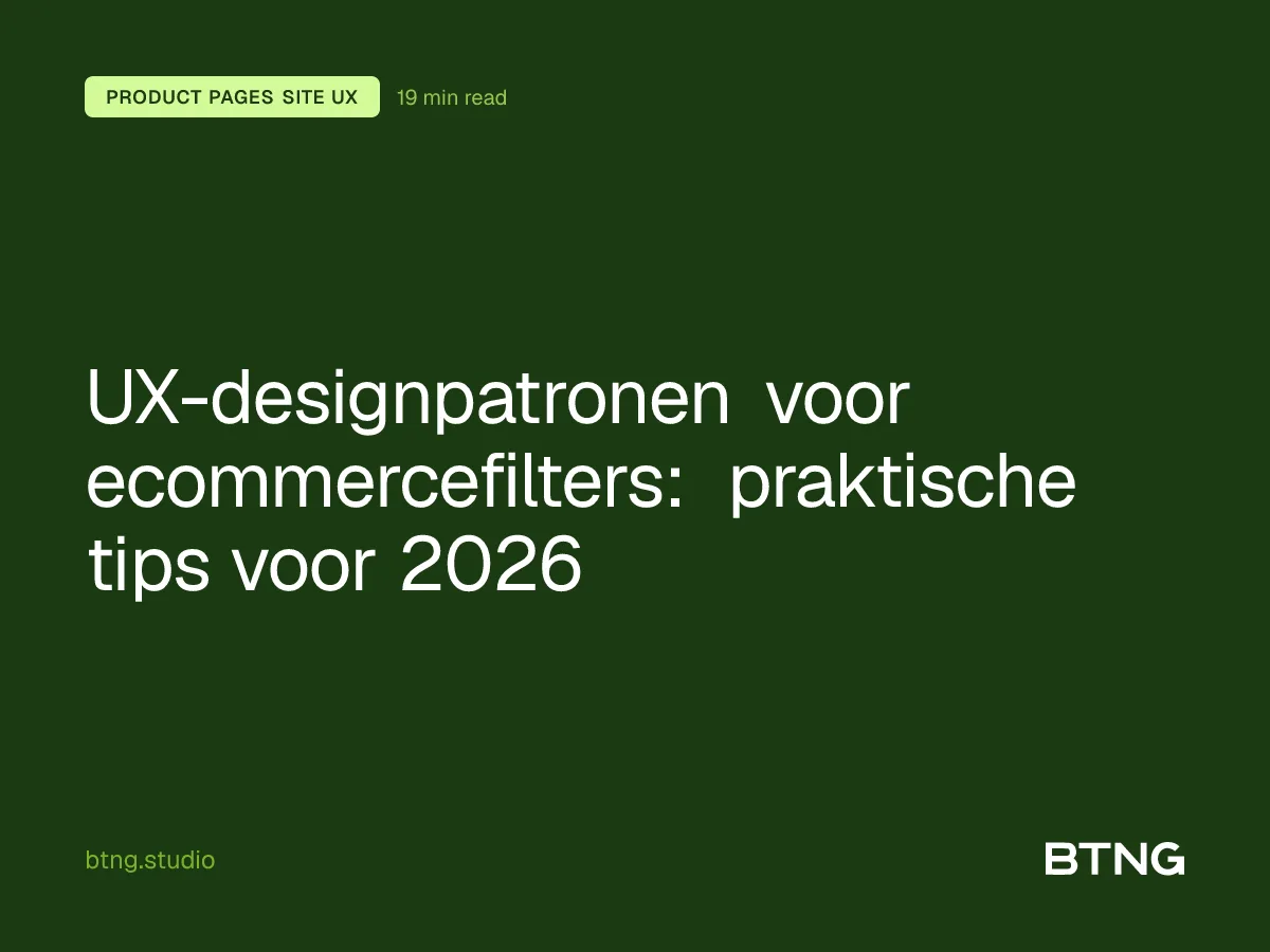 UX-designpatronen voor ecommercefilters: praktische tips voor 2026