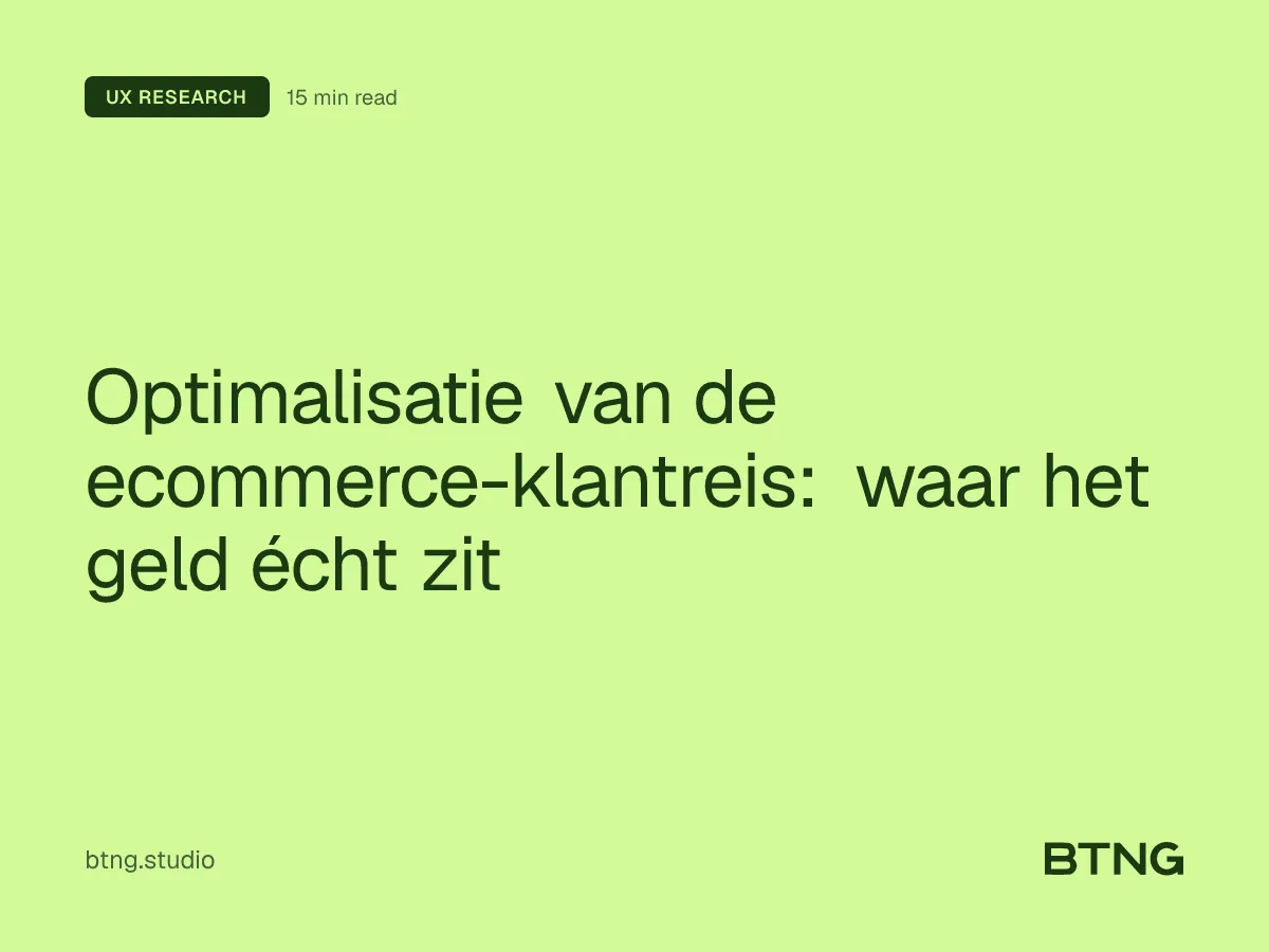 Optimalisatie van de ecommerce-klantreis: waar het geld écht zit