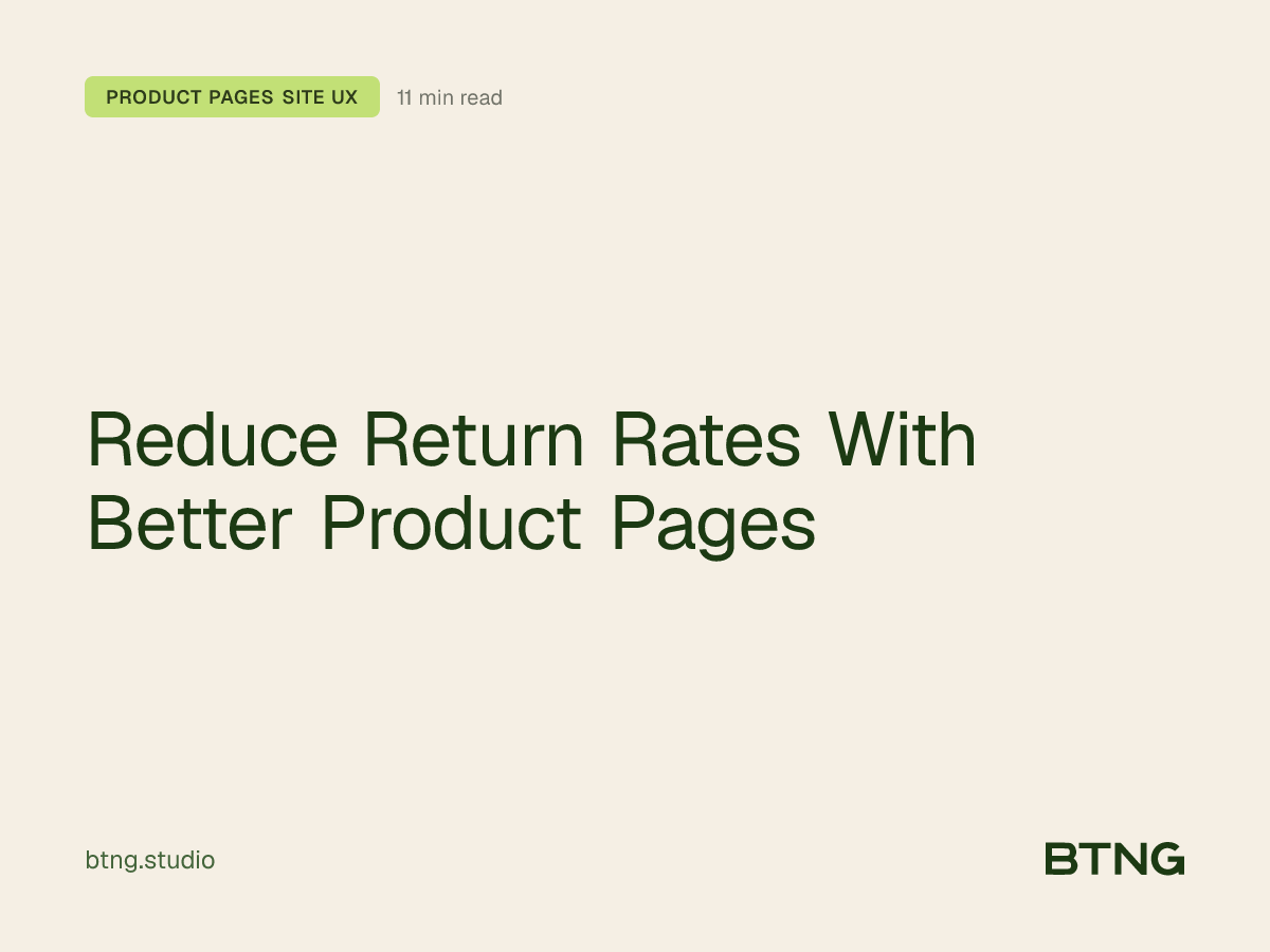 Reduce Return Rates With Better Product Pages
