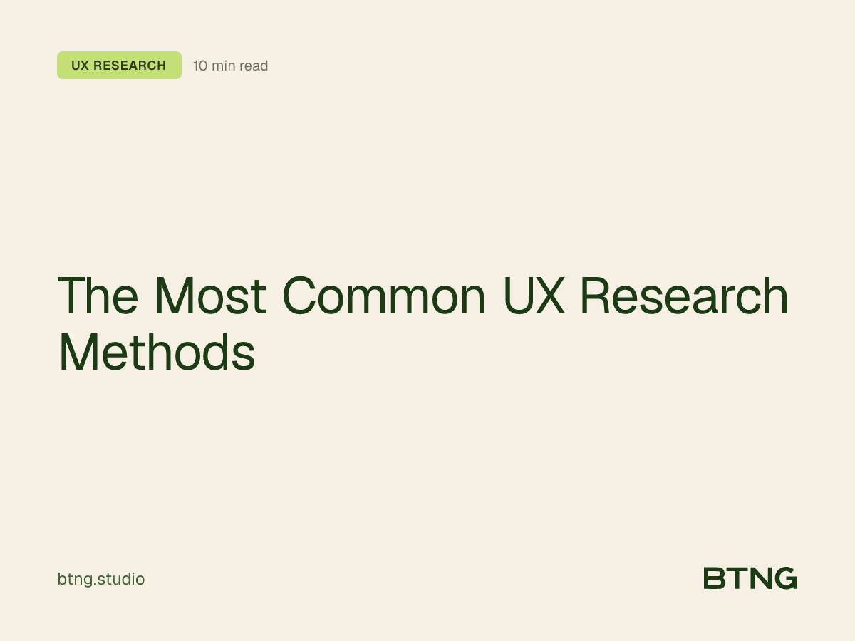 The Most Common UX Research Methods