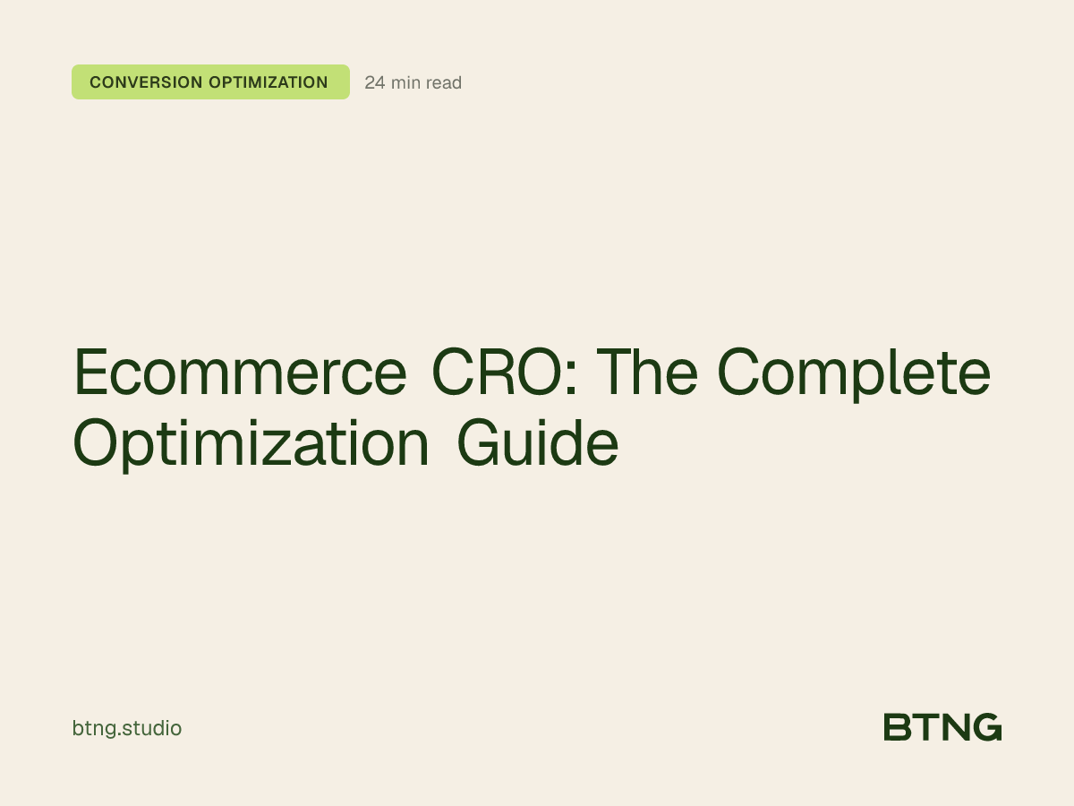 Ecommerce CRO: The Complete Optimization Guide