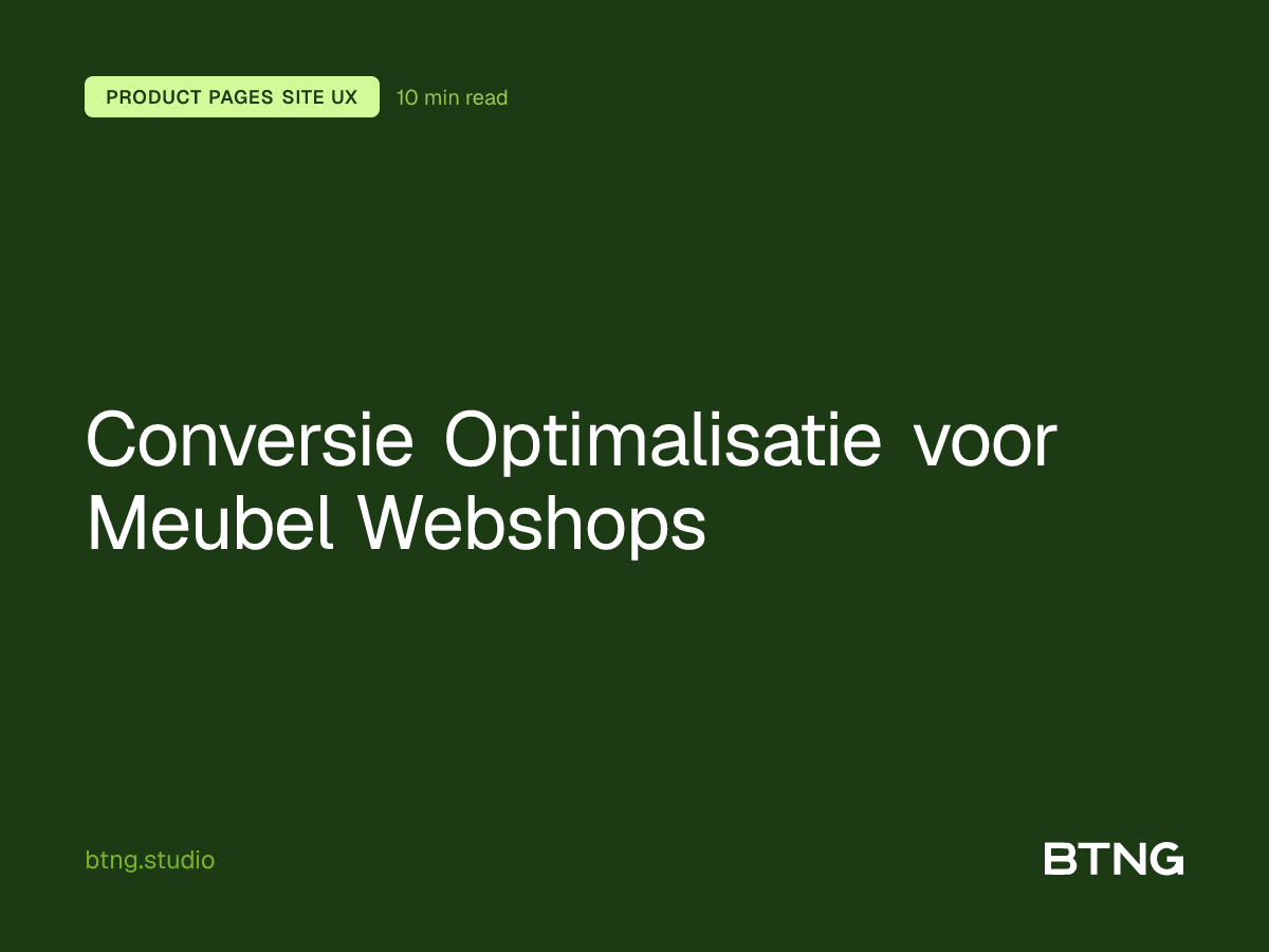 Conversie Optimalisatie voor Meubel Webshops