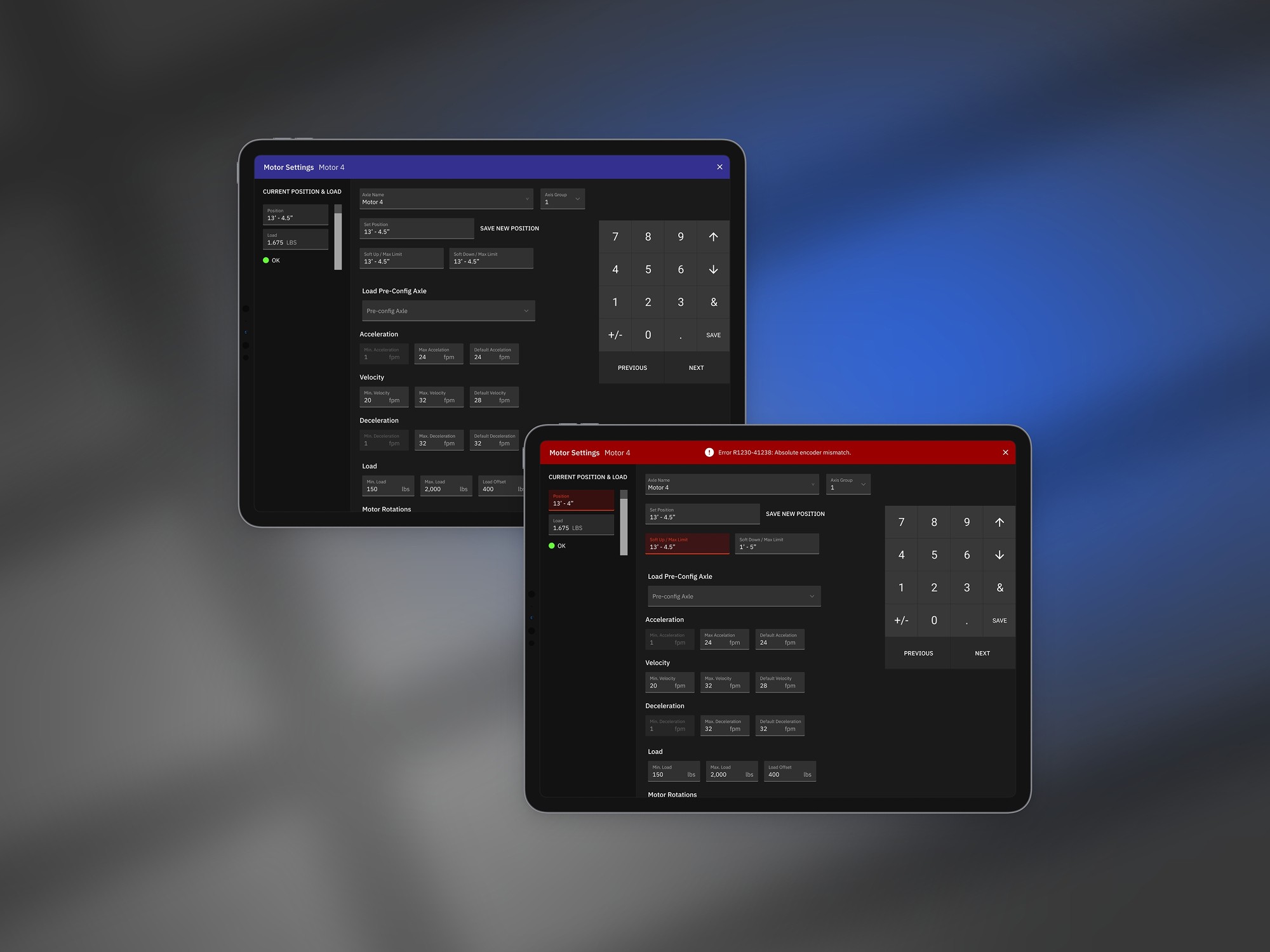 Application in Dark Mode Material Design for Stage Automation - Image 1