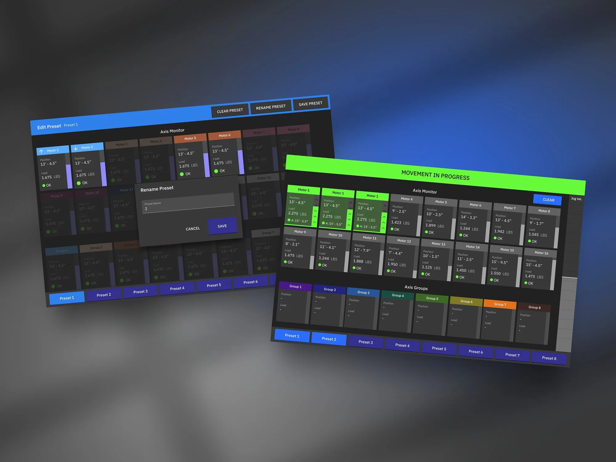 Stage Automation App: Dark Mode Material Design - Afbeelding 2