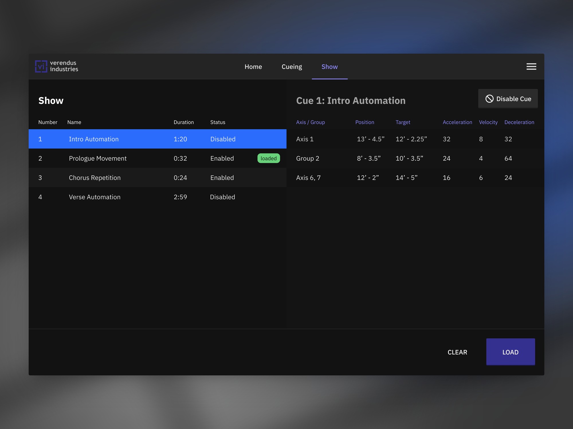 Application in Dark Mode Material Design for Stage Automation - Image 5
