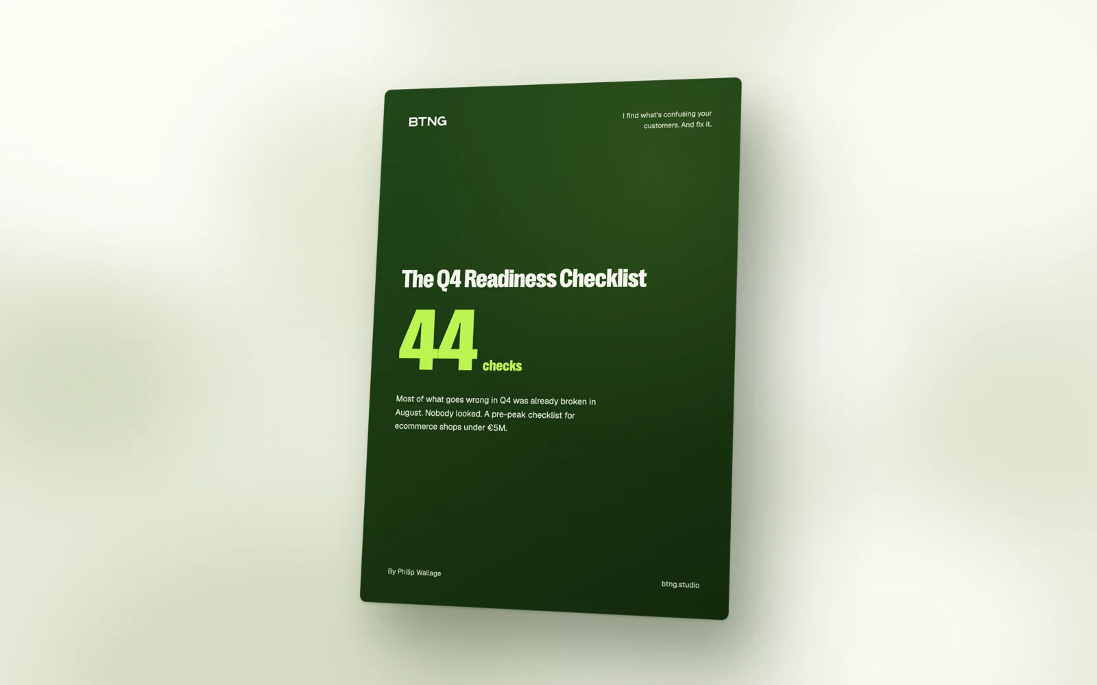 The Q4 Readiness Checklist